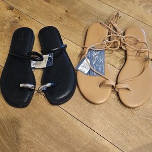 Stylish Black and Tan Women's Sandals